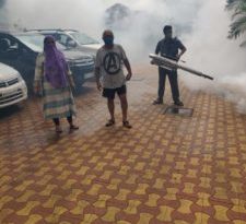 Shivsena Corporator Geeta Sanhay Singhan Carried Out Fogging And Sanitization In Ward No. 12, Borivali East